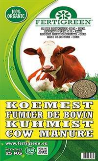 Afbeelding van Koemest gedroogd korrel (zak) - 25 kg
